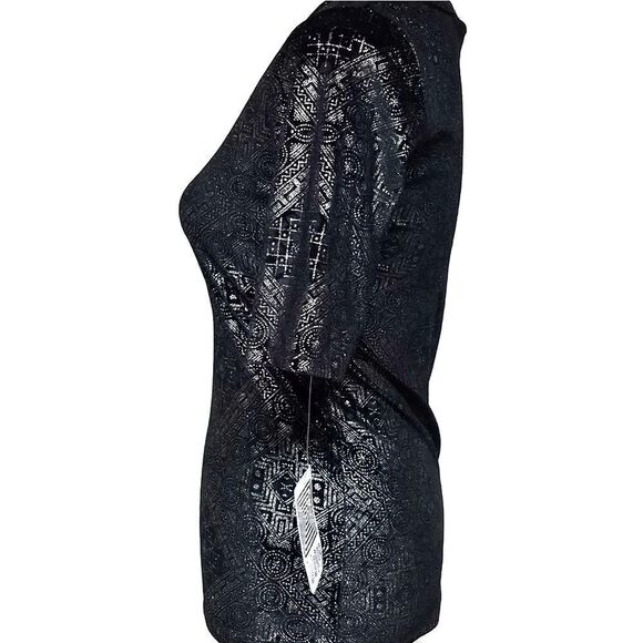 LULAROE GiGi Velvet Metallic Irma Polka Dot Shirts - Picture 5 of 13